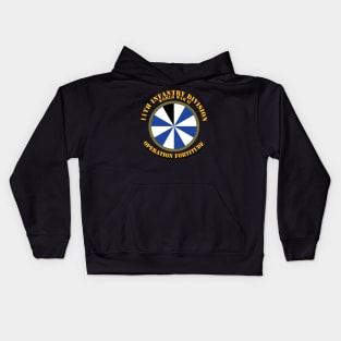 11th Infantry Division - WWII Kids Hoodie